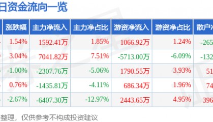 股票行情快报：彩讯股份（300634）8月1日主力资金净买入1592.41万元