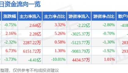 股票行情快报：兴森科技（002436）5月21日主力资金净买入2.64亿元