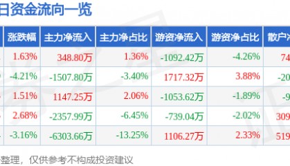 股票行情快报：彩讯股份（300634）9月29日主力资金净买入348.80万元